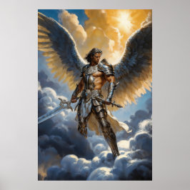 Poster Guerreiro Dourado do Arcanjo Miguel do Céu
