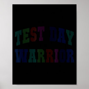 Poster guerreiro engraçado do dia do teste testando o mod