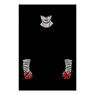 Póster Guerreiro Manchado de Vermelho das Sombras