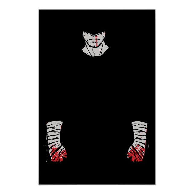 Póster Guerreiro Manchado de Vermelho das Sombras (Frente)