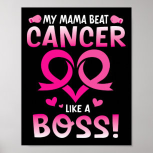 Poster Guerreiro Minha Mãe Bate Cancer De Mama Como Um Fi