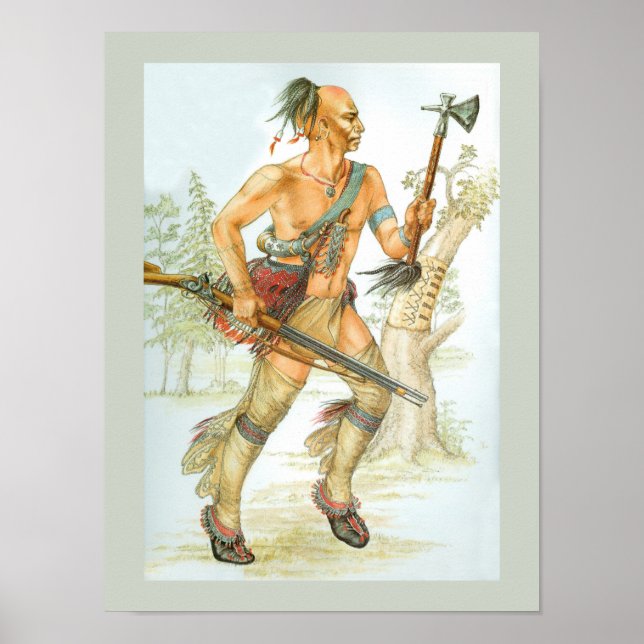 Póster guerreiro Mohawk (Frente)