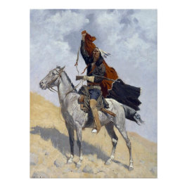 Póster Guerreiro Nativo Americano Apache