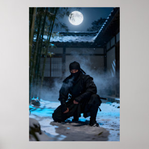 Poster Guerreiro Ninja Japonês