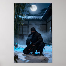 Poster Guerreiro Ninja Japonês