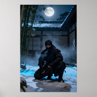 Poster Guerreiro Ninja Japonês