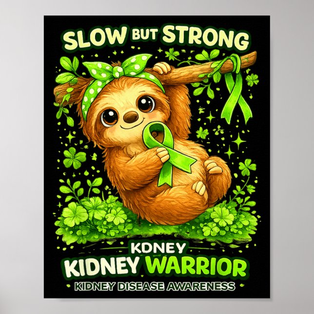 Poster Guerreiro renal lento, mas forte – doença de pregu (Frente)