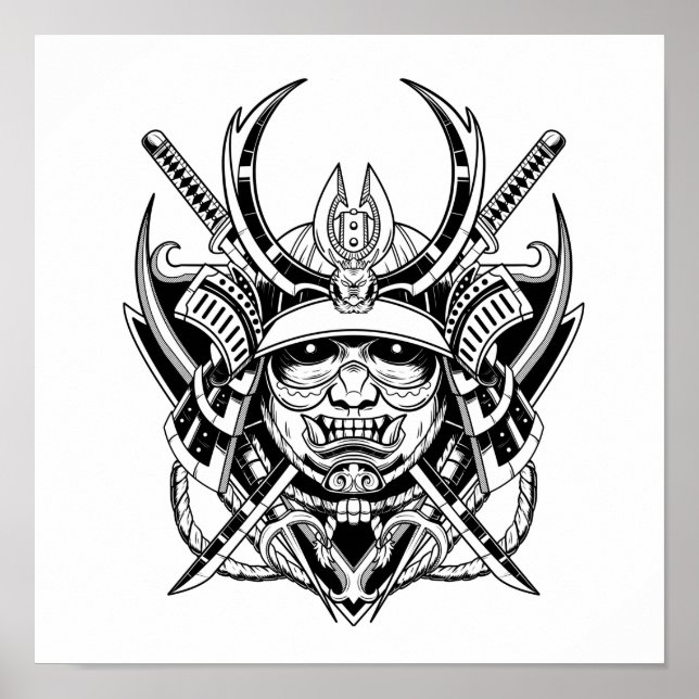 Poster Guerreiro Samurai Japonês (Frente)