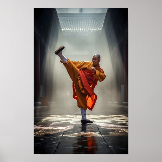 Poster Guerreiro Shaolin Kung Fu (Frente)