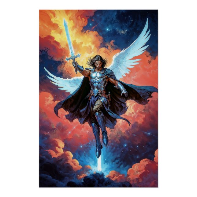 Póster Guerreiro Skywarden Arcanjo Miguel (Frente)