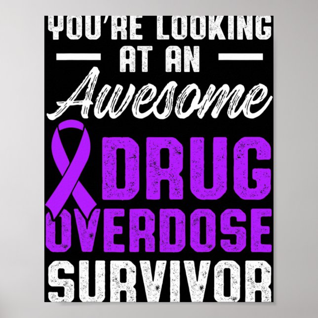 Poster Guerreiro Sobrevivente Consciente de Overdose de D (Frente)