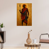 "Guerreiro Tribal | Arte de Parede Herança African