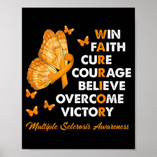 Poster Guerreiro Vencer Fé Cura Faixa Esclerose Múltipla