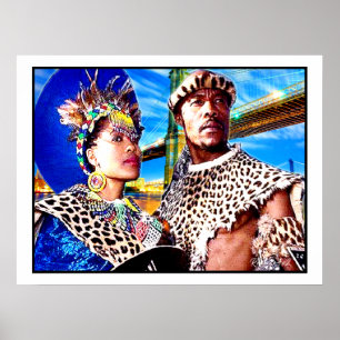 Poster Guerreiro Zulu & Sua Rainha: