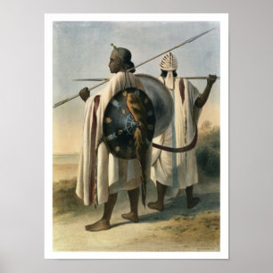 Póster Guerreiros Abyssinian, ilustração 'do vale