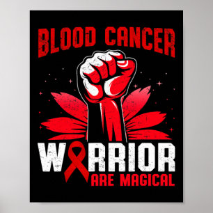 Poster Guerreiros do Câncer de Sangue São Fitas Vermelhas