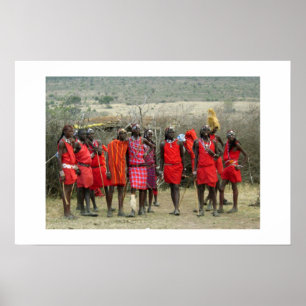 PÓSTER GUERREIROS DO MASAI EM KENYA ÁFRICA