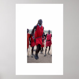 Póster Guerreiros Masai no Quênia