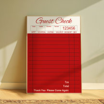 Guest Check Wall Art, Cozinha Estética Trendy