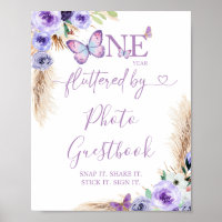 Guestbook de Foto de Aniversário Flutuado por Um A
