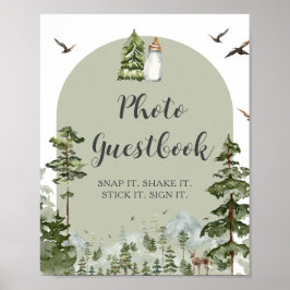 Poster Guestbook de Foto do Chá de fraldas de Pinheiro