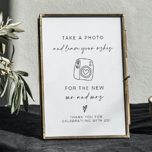 Poster Guestbook Fotográfico Sinal de Casamento Minimal