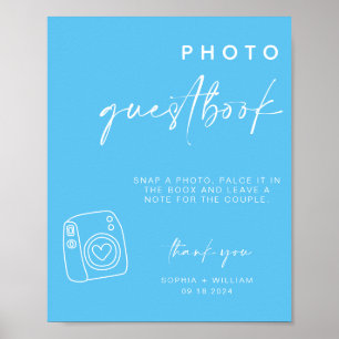 Poster Guestbook Fotográfico sinal de livro convidado p