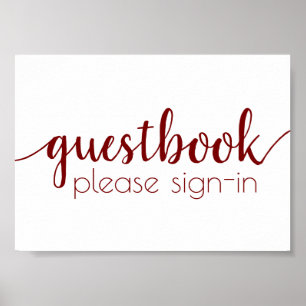 Poster Guestbook simples   Script Preto Qualquer Sinal De
