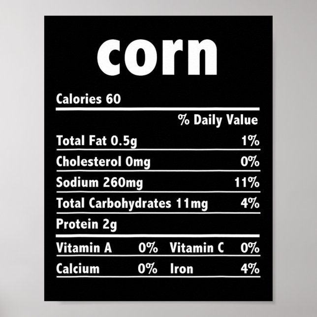 Poster Guia de Nutrição de Milho Saudável para a Ceia de  (Frente)