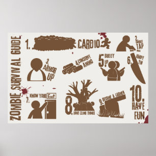 Póster Guia de sobrevivência do zombi