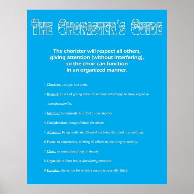Poster Guia do Corister (Frente)