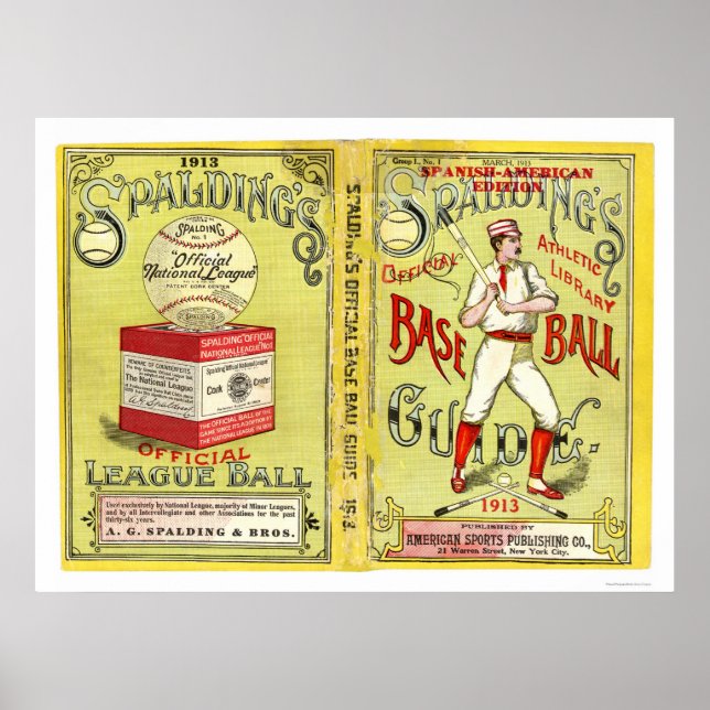 Poster Guia Oficial de Baseball de 1913 (Frente)
