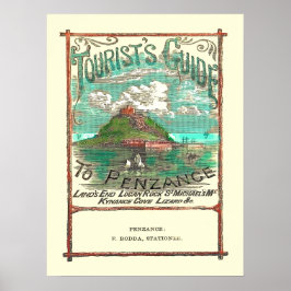 Poster Guia Turístico Vintage para Penzance Viagem