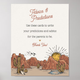 Poster Guias Wild West Rodeo para placas de chá de fralda