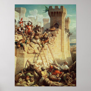 Póster Guilherme de Clermont que defende Ptolemais