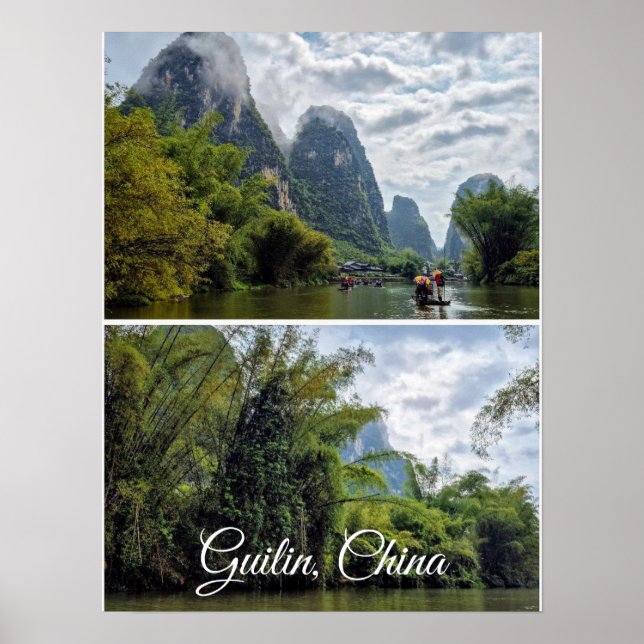 Poster Guilin, China Colagem (Frente)