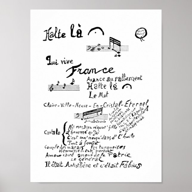 Poster Guillaume Apollinaire, Venu de Dieuze (Frente)