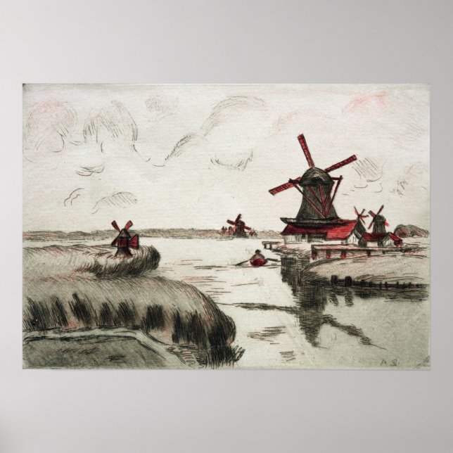 Poster Guillaumin - Vista de Saardam (Frente)