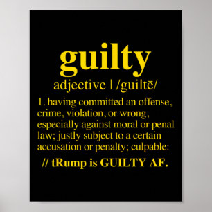 Poster Guilty - Guilty Definition (amarelo)