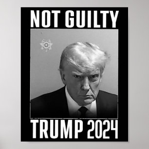 Poster Guilty Trump 2024 Não Votar Novamente 2024 Anti Tr