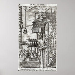 Poster Guincho para obter a água de uma mina