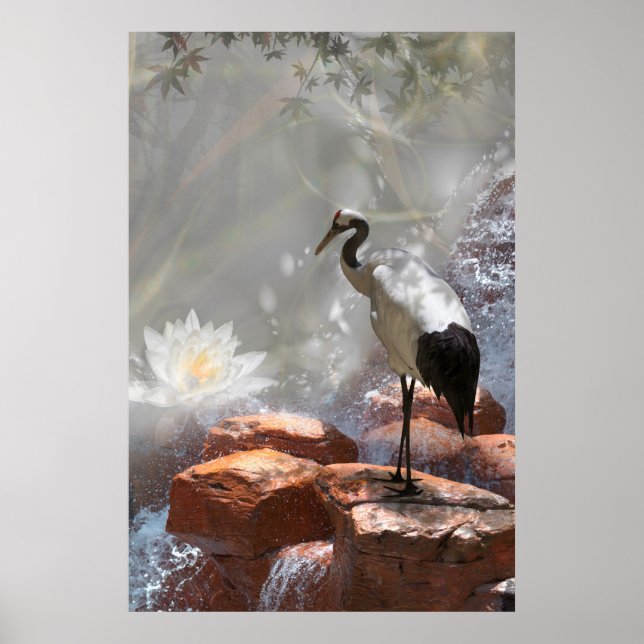 Poster guindaste japonês "Longevity" (Frente)