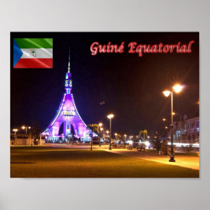 Poster Guiné Equatorial - Bata - Torre de la Libertad