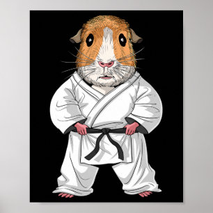 Poster Guiné Pig Karate Ninja Jiu-jitsu Taekwondo Martia