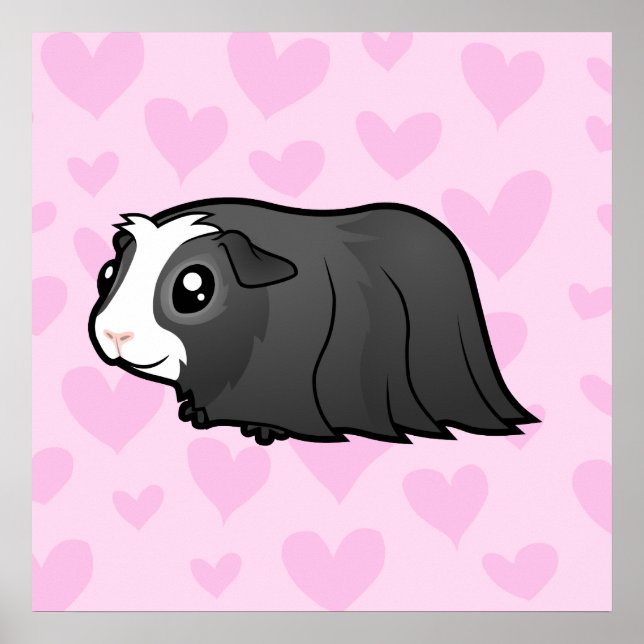 Póster Guiné Pig Love (cabelo longo) (Frente)