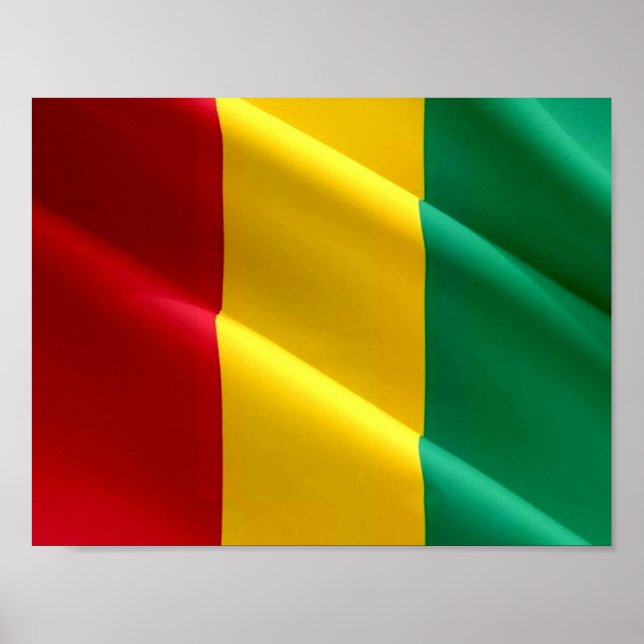 Poster Guiné - Sinalizador acenando - (Frente)