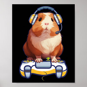 Poster Guineense Gamer Lover Fluffy Cavy Gamer
