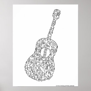 Póster GUITAR by NICHOLAS_COPYRIGHT_MINIFACES