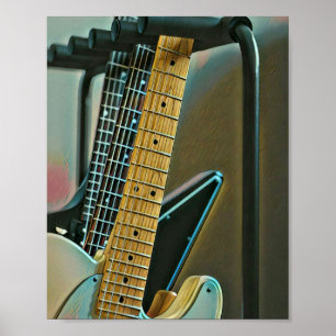 Poster guitar gift for fathers day