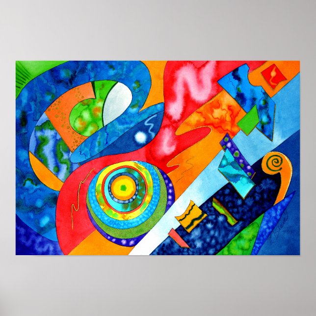 Póster "Guitar Groove", por R.A.Brown© (Frente)